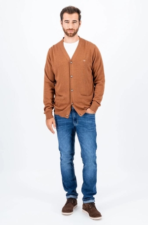 Fynch Hatton férfi kardigán, zsebes, gombos