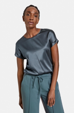 Gerry Weber női felső selyemhatású, japánujjú,kereknyakú