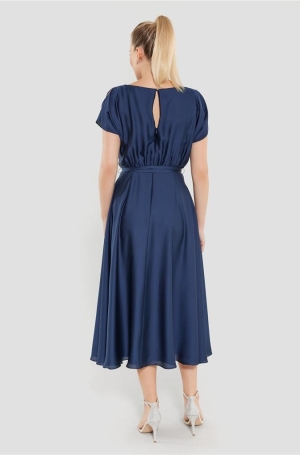 Swing női ruha hosszú,loknis,zsebes