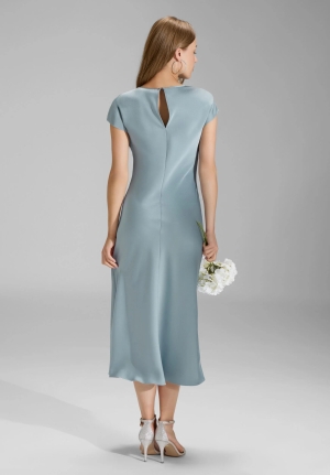 Swing női ruha, ujjatlan, hosszú, elöl csavart