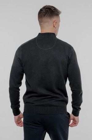 Pierre Cardin férfi kardigán, állógalléros, cipzáros