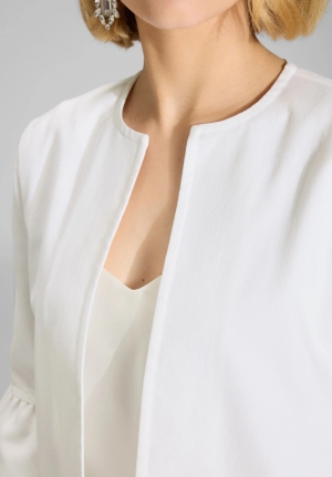 Swing női kabátka, chanel, 3/4-es fodrosujjú, farmer