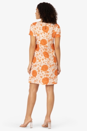 Apart női ruha, rövidujjú, zsebes, len