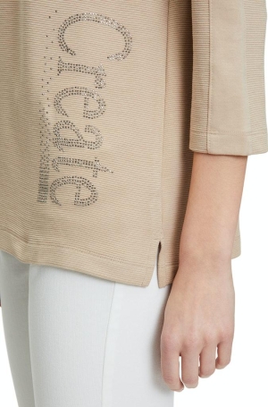 Betty Barclay női felső, csónaknyakú, bordás, 3/4-es ujjú