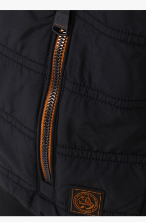 Casamoda férfi mellény, steppelt, cipzáros, állógalléros