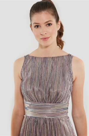 Swing női ruha rövid,derékban húzott,lurex szállal átszőtt