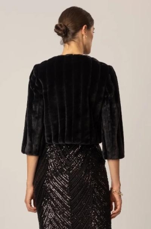 Apart női kabátka, chanel, szőrme, 3/4-es ujjú