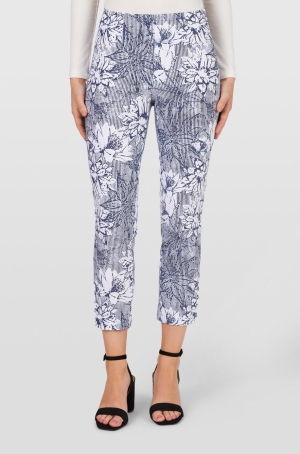 Robell női nadrág capry oldalt rácsos szár