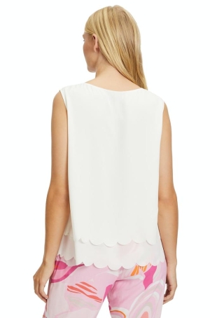 Betty Barclay női top, dupla, hullámos aljú, húzott nyakú