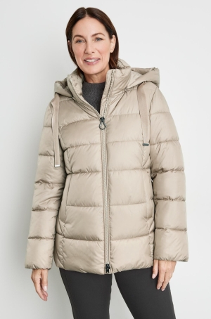 Gerry Weber női kabát, rövid, kapucnis, karcsúsított,