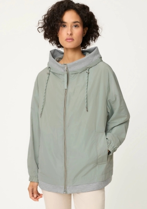 Olsen női dzseki, kombinált, kapucnis, zsebes