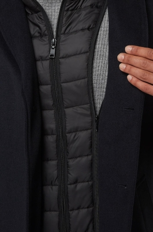 Digel férfi kabát, 7/8-os szövet, szélfogós, 50% gyapjú