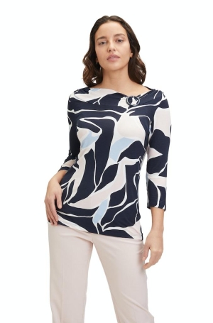 Betty Barclay női felső, karikás csónaknyak, 3/4-es ujú