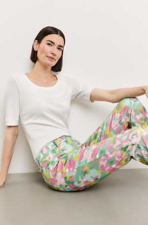 Gerry Weber női nadrág, 5 zsebes, pamut, capry