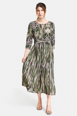 Gerry Weber női ruha 3/4-es ujjú,öves,gumisderekú