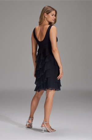 Swing női alkalmiruha  /ujjatlan, fodros,/