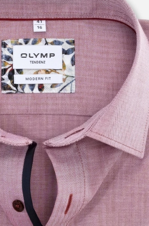 Olymp férfi ing, modern fit hosszúujjú, halszálkás