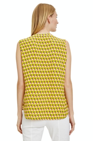 Betty Barclay női felső, ujjatlan, kerekített aljú, gombos