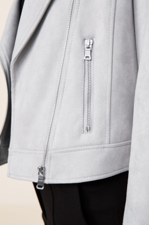 Gerry Weber női dzseki, velúrhatású, motoros, asszimetrikus cipzár