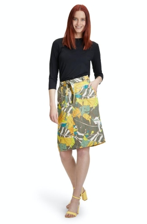 Betty Barclay női szoknya, len, öves,