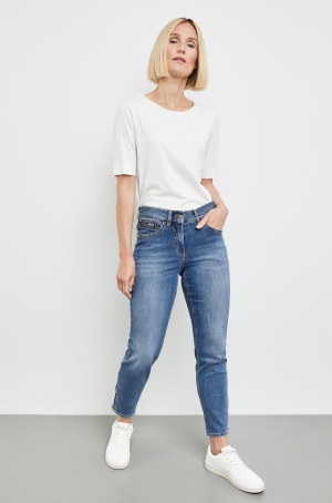 Gerry Weber női nadrág, farmer, cipzáros szárú, roncsolt