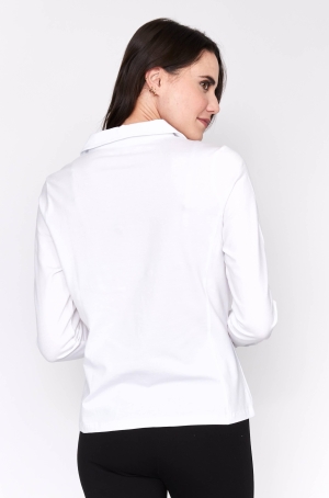 Dolcezza női blúz, gombos, elasztikus, elöl színes betétes