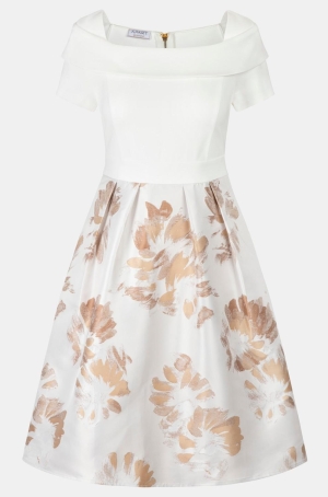 Apart női ruha felül krém,alul brokát