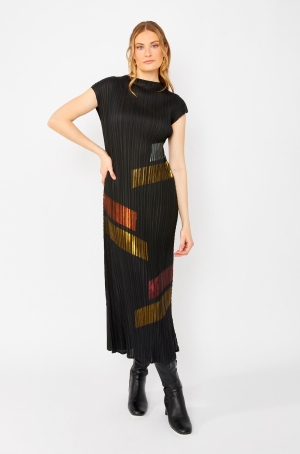 Frank Lyman női ruha, plisszé, ujjatlan, hosszú