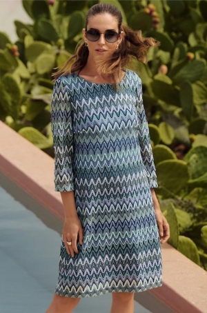 Betty Barclay női ruha, kereknyakú, 3/4-es ujjú