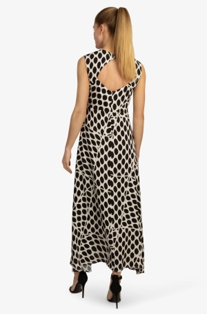 Apart női ruha, hosszú, ujjatlan, zsebes, derékban szabott