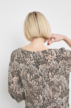 Gerry Weber női blúz 3/4es ujjú,kereknyakú,hátúl végig gombos