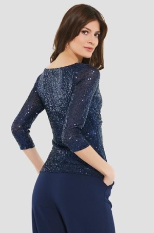 Swing női felső 34-es ujjú,csupaflitter