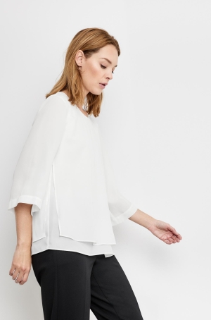 Gerry Weber női felső 3/4-es ujjú,hosszított,muszlin, NOS