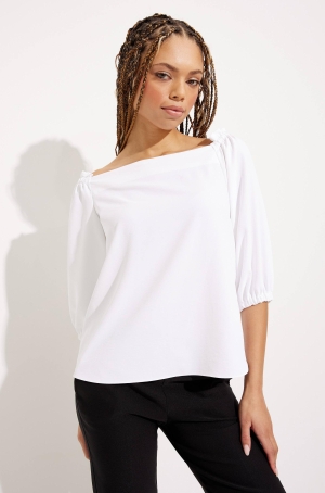 Joseph Ribkoff női blúz 3/4-es ujjú,gumis,vállra lehúzós nyakú