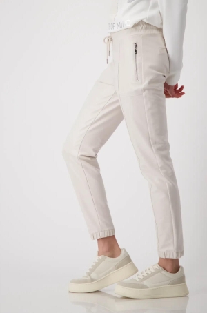 Monari női nadrág textílbőr,gumis aljú,oldalt cipzáros