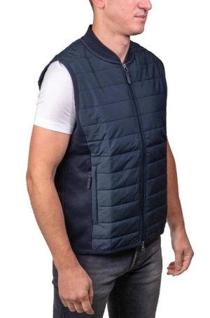 Pierre Cardin férfi mellény, cipzáros, steppelt