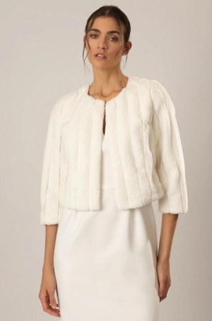 Apart női kabátka, chanel, szőrme, 3/4-es ujjú