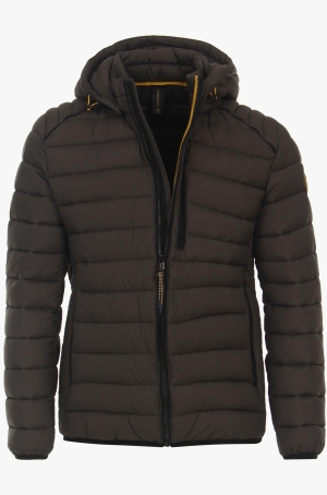 Casamoda férfi dzseki, steppelt, kapucnis