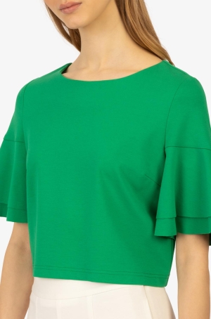 Apart női felső, rövid, pamut, lepkeujjú