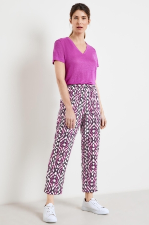 Gerry Weber női nadrág len, bő,gumisderekú,