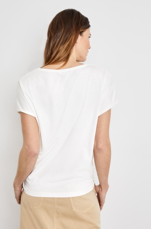 Gerry Weber női felső, japán ujjú, spicces nyakú, elől húzott