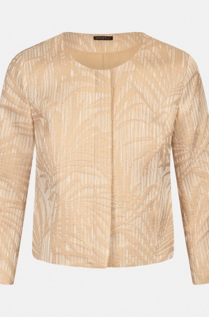 Apart női blézer 3/4-es ujjú,brokát minta