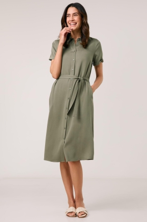 Gerry Weber női ruha, ingruha, egyenes, zsebes, selyemhatású