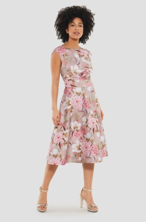 Swing női ruha, japánujjú, A-vonalú