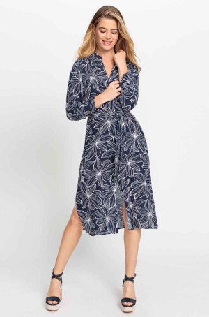 Olsen női ruha, ingruha, megkötős, gombos