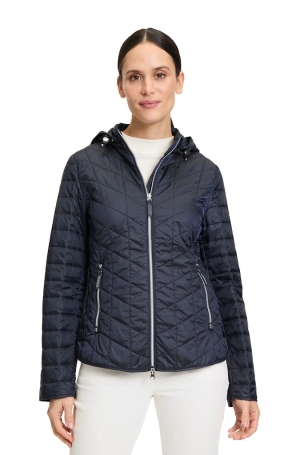 Betty Barclay női dzseki, steppelt, kapucnis, oldalt pántos