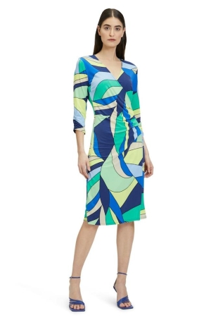 Betty Barclay női ruha, 3/4-es-húzott ujjú, átlapolt, oldalt húzott