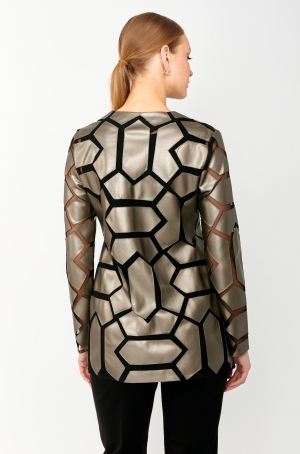 Joseph Ribkoff női kabátka,hosszított,textílbőr-tüll