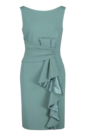 Vera Mont női ruha ujjatlan,elől fodor dísz