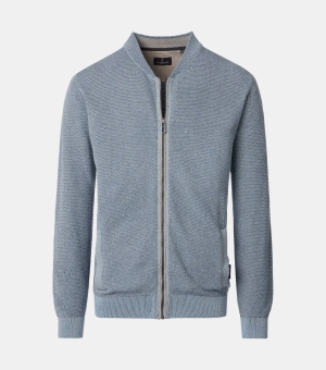 Casamoda férfi kardigán, cipzáros, állógalléros